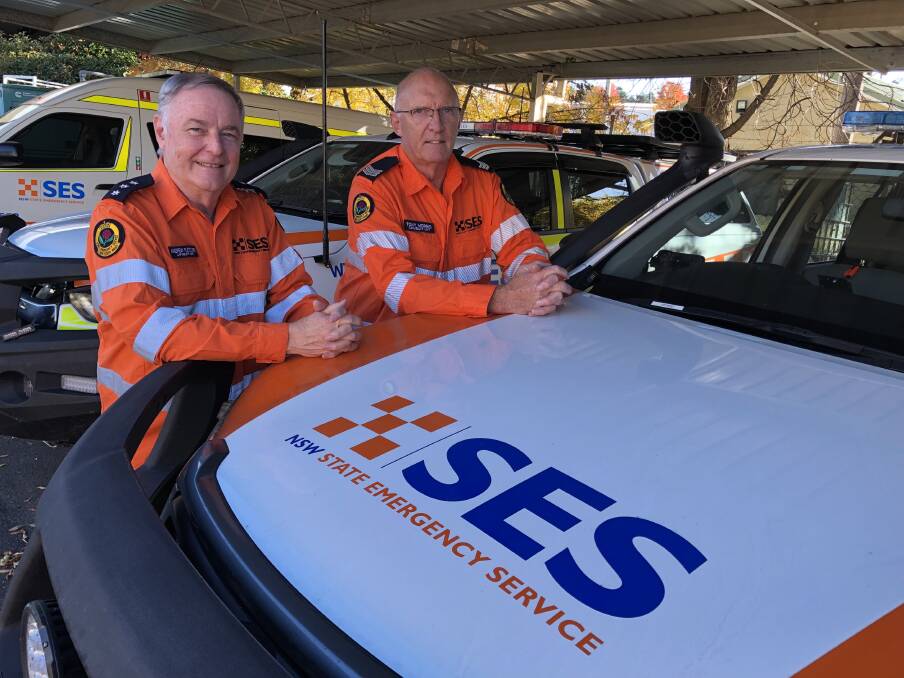 Dubbo SES volunteers Andrew Fletcher and Tony Morris have been deployed to Canada to assist in their wildfire response. Picture supplied
