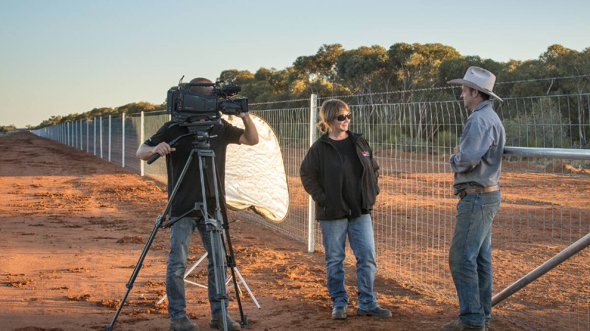 RANGELANDS: Darren Grigg, Fiona Garland and Dean Hague play their part in the film project funded by Western Local Land Services. Photo: Barrie Turpin