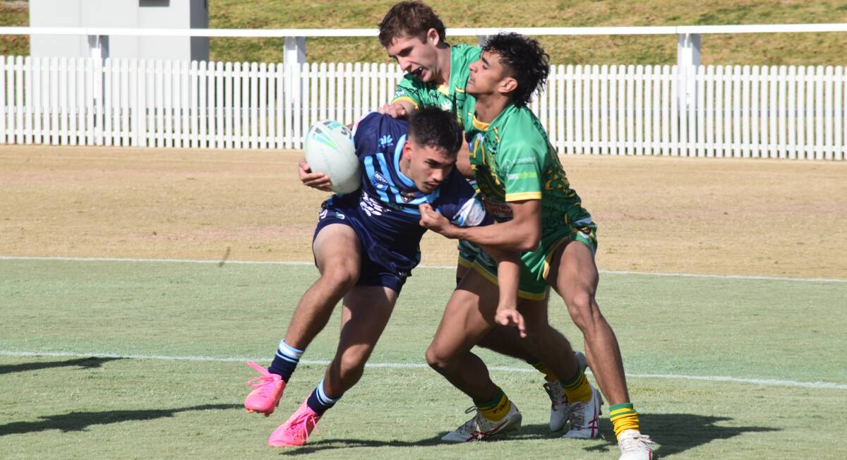 Azariah Ah-See scored two tries for Hawks. Picture by Carla Freedman